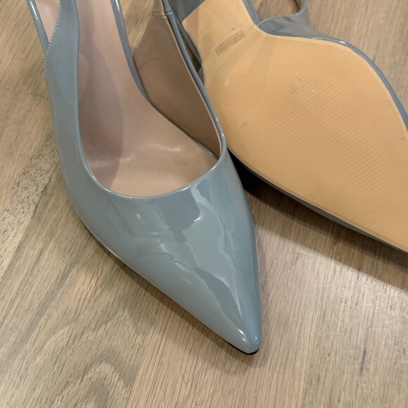 Amazon Grey Slingback Heels - Picture 2 of 5